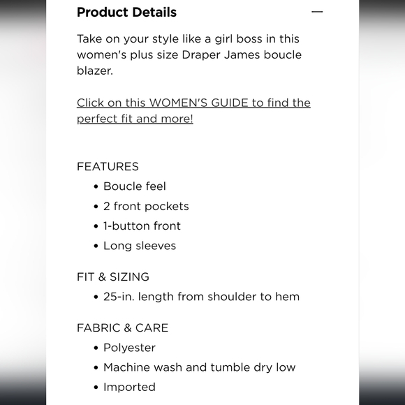 NWT Draper James Boucle White/silver Blazer 3X - Picture 7 of 8